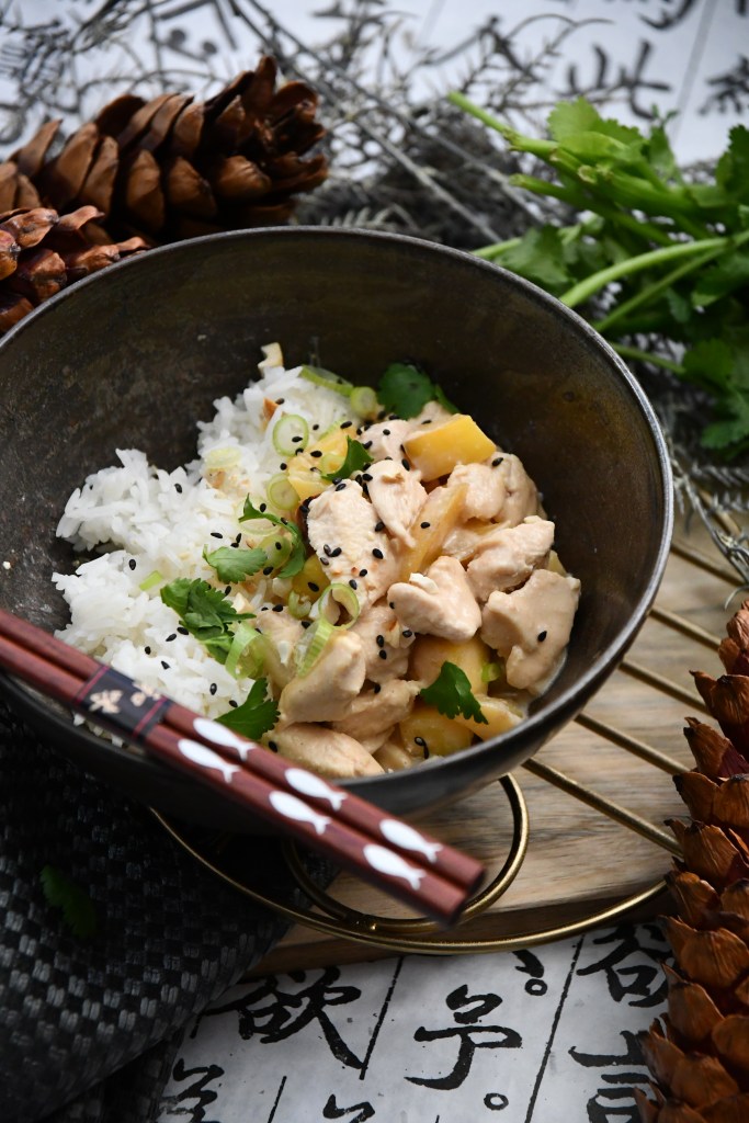 Erdnuss-Mango-Putenpfanne